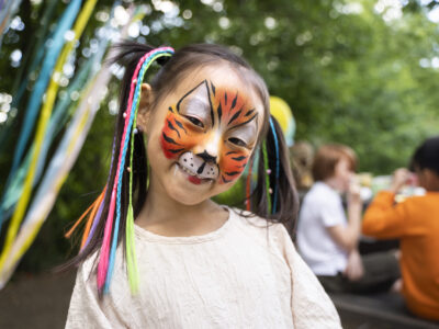 kid having fun jungle party